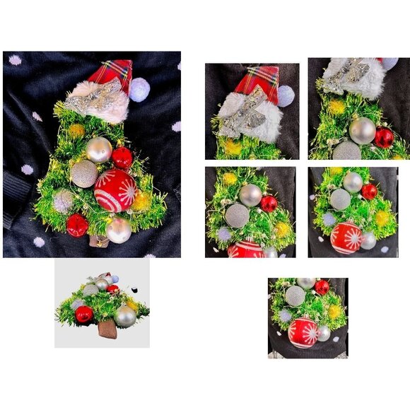 VTG No Boundaries Ugly Christmas Sweater Juniors Large Upcycled Batterie… - Picture 12 of 14